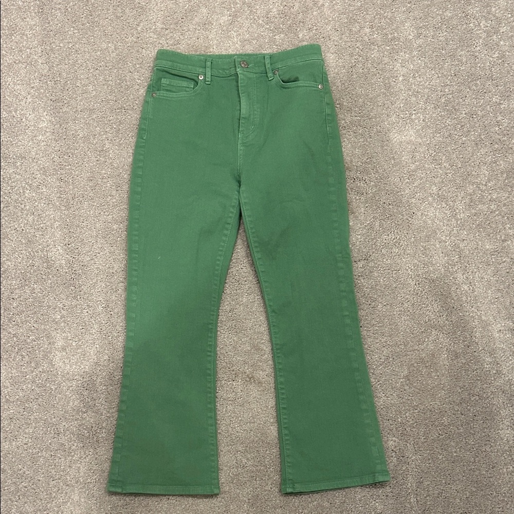 Ann Taylor Factory Emerald Wide Leg Jeans